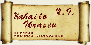Mahailo Ikrašev vizit kartica